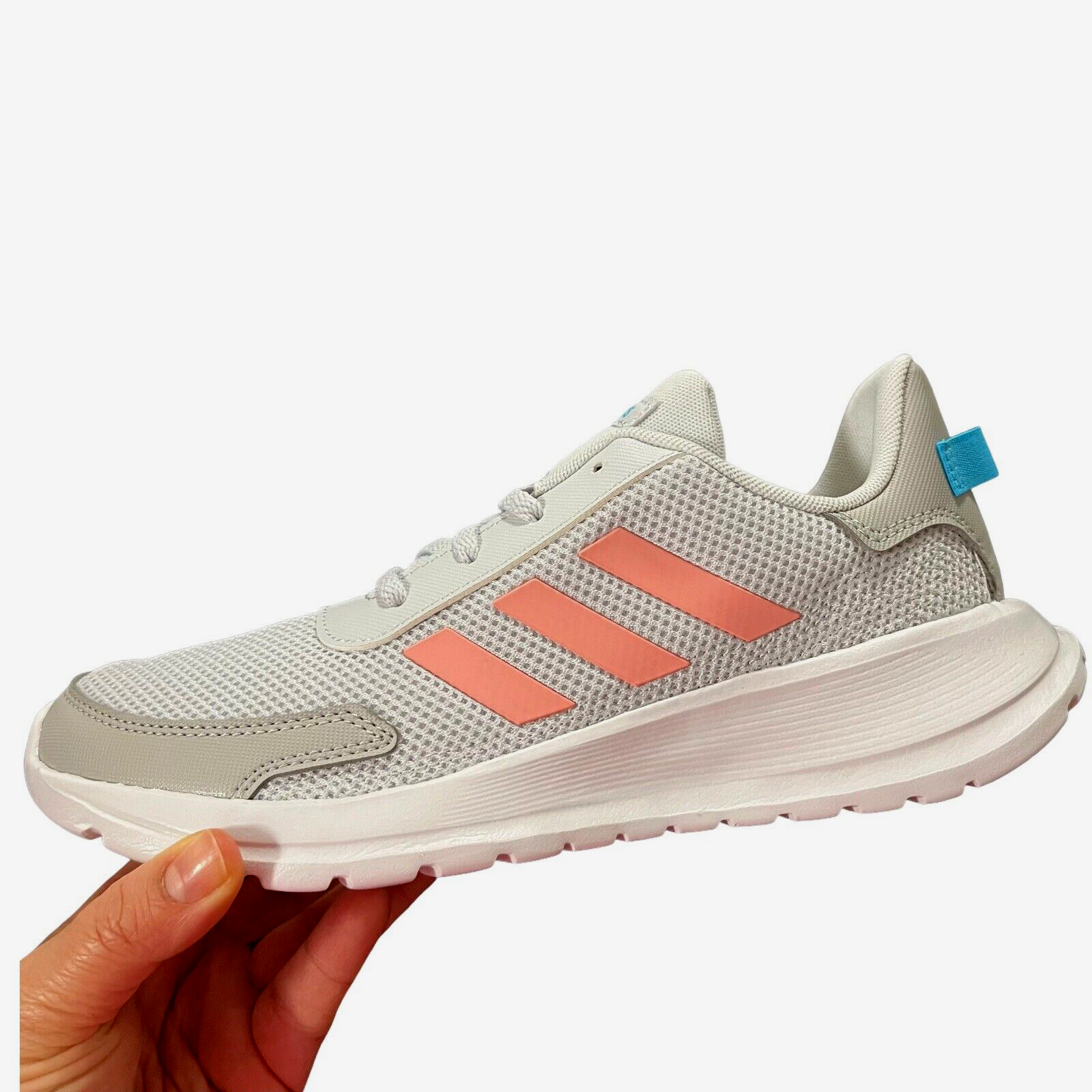 Adidas Tensaur Run Big Girls Sneakers Size 5.5 Gray Coral Lightweight