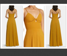 Dress The Population Cambria Twist Bodice Gown Size Large    B819
