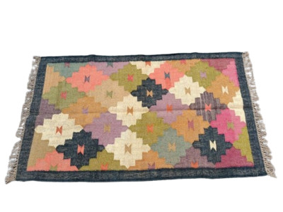 Rugs Kilim Wool Natural Handwoven Jute Rug, Vintage Kilim Rug, Traditional Rug