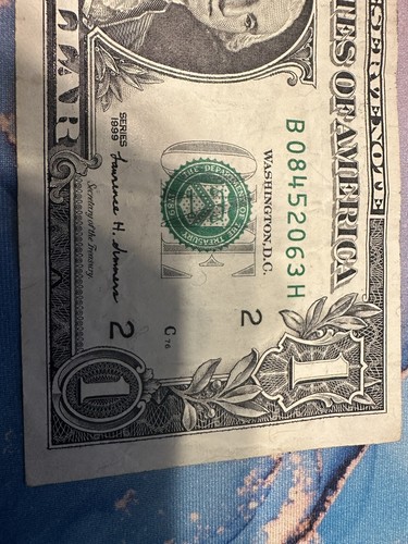 1999 $1 One Dollar Bill NYC Federal Reserve B-08452063 has 7 unique digits- 07 - Picture 4 of 6