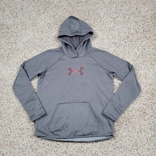 Under Armour Hoodie Womens Small Gray Sweatshirt Sweater Storm ColdGear A4