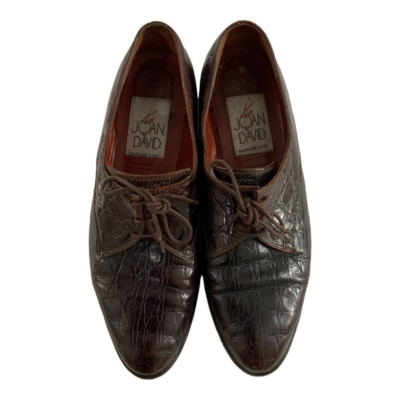 Joan & David Mens Oxford Dress Shoes Brown Leather Crocodile  display picture 1