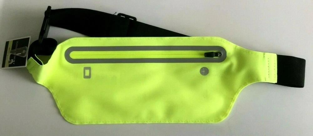Belt Bag Neon Colors Holds Phone Cards Keys Money Zip Close Adjustable Belt NWT
