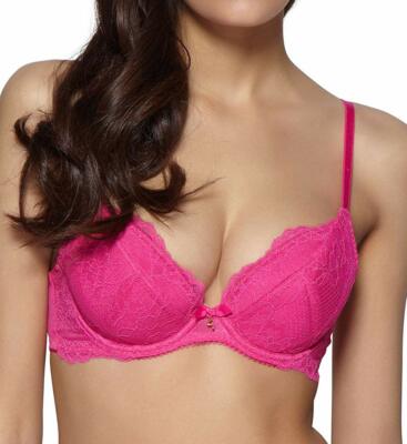 Gossard CABARET PINK Superboost Lace Plunge Push Up Bra, US 32C, UK 32C