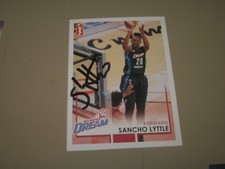 SANCHO LYTTLE SIGNED AUTOGRAPHED 2017 WNBA ROOKIE RC CARD DATLANTA-SP 1/500