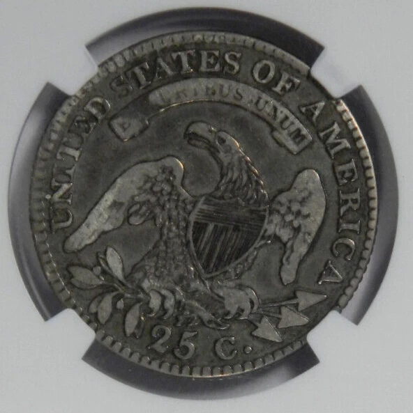 1815 BUST QUARTER B-1 ~ NICE PROBLEM-FREE TWO-TONED NGC VF20! - Image 3 of 4