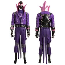 Across The Spider Verse The Prowler Miles Cosplay Costume Men Purple Spider Coat