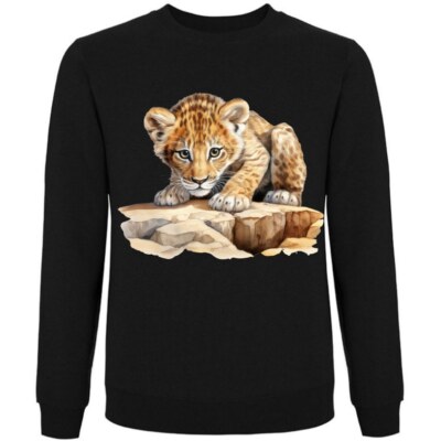 Sweatshirt Schwarz Löwe Afrika Löwin Löwen Baby Simba Lion King Safari R 404149s