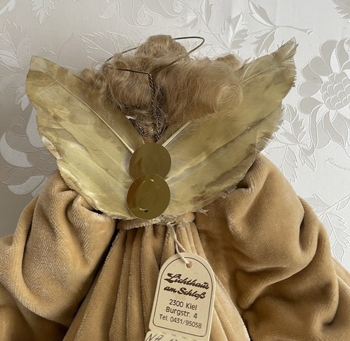 alter Kunstgewerbe- Engel Tannenbaumspitze Christbaumspitze beige Weihnachtsbaum - Bild 19 von 24