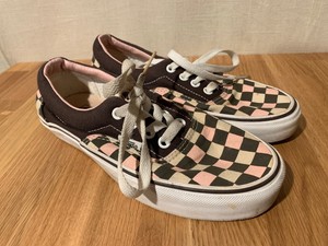 pink and brown vans
