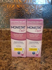 2 Pack Monistat Soothing Care Chafing Relief Powder Gel 1.5 Oz. Exp. 8/25 & 9/25