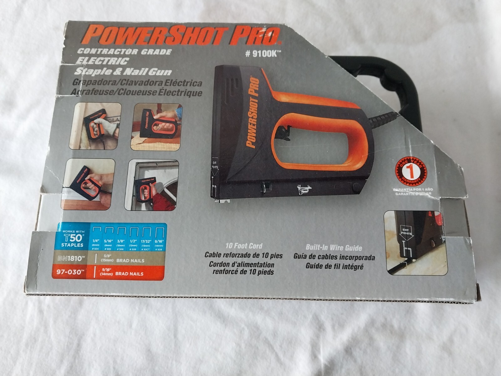 POWERSHOT PRO ELECTRIC STAPLER NAIL GUN Contractor Grade 9100K eBay