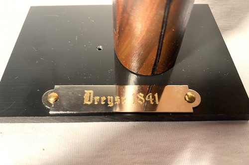 Support display stand for Dreyse 1841 bayo. with engraved metal plate - Picture 2 of 7