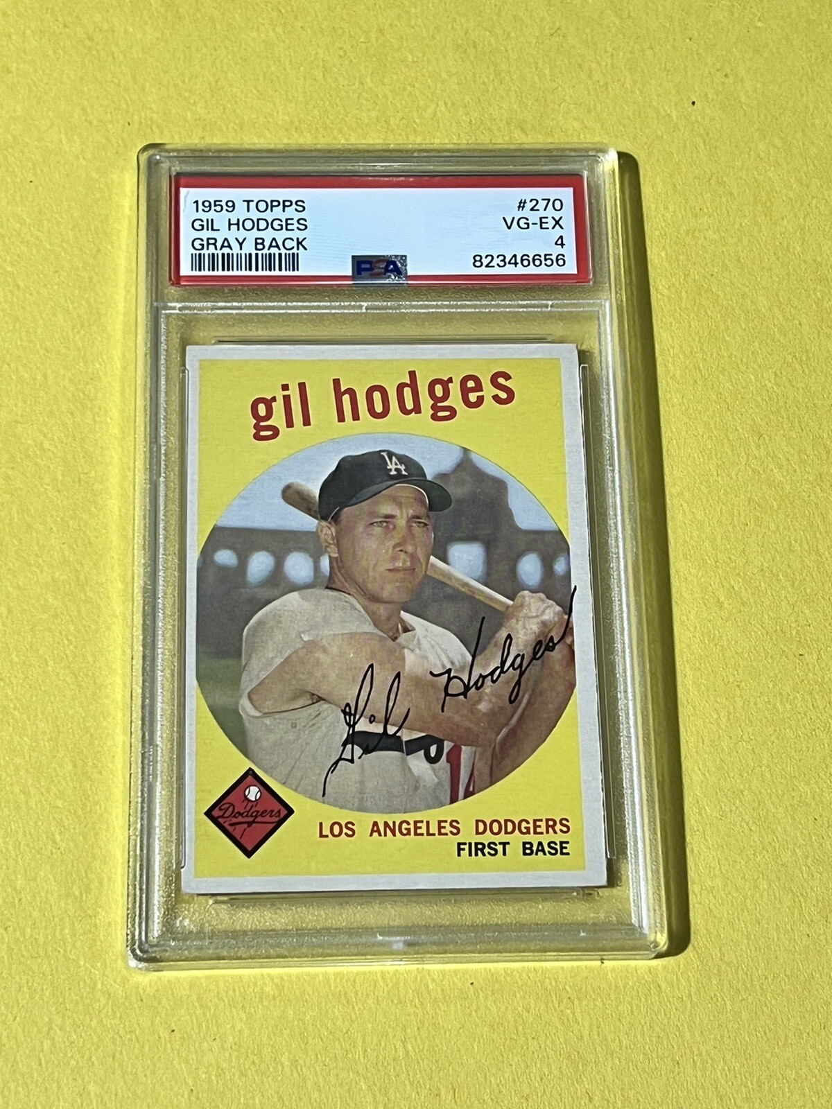1959 Topps 270 Gil Hodges PSA 4 Gray Back Baseball Card *CgC605* eBay