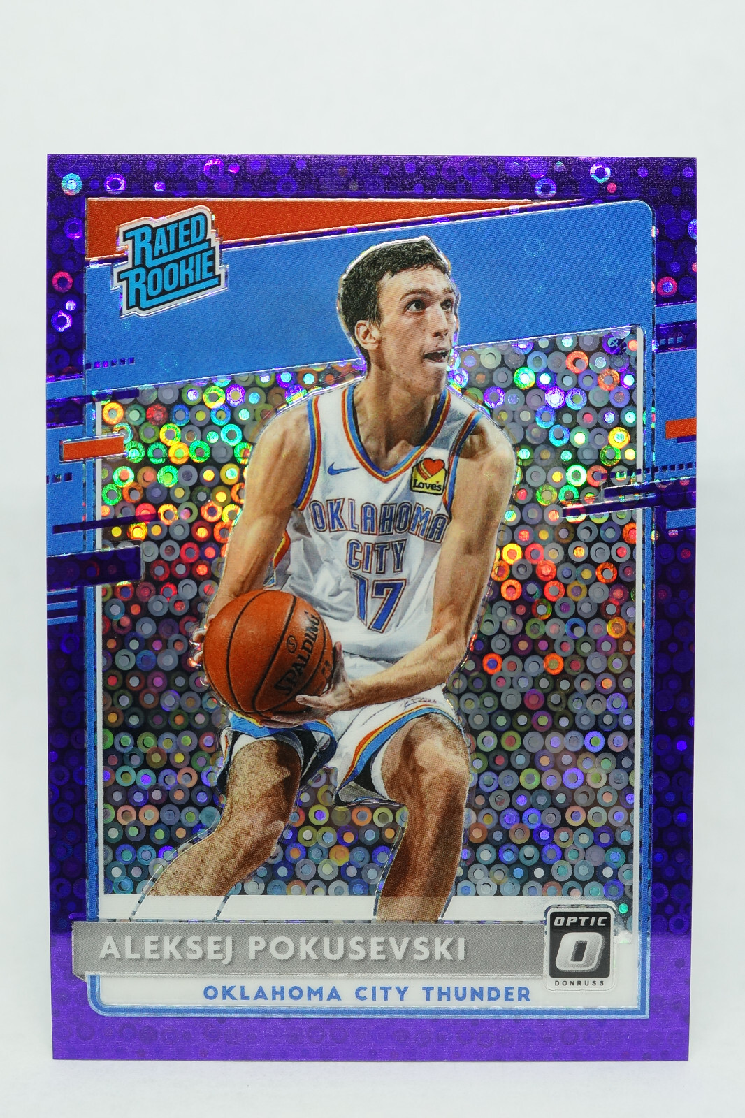 Aleksej Pokusevski 2020-21  Optic #167 RATED ROOKIE Fast Break Purple Disco /95