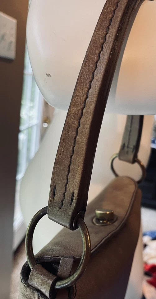 BOLSA DE MÃO DE COURO MIU MIU NAPPA marrom vintage anos 90 autêntica bolsa rara - Imagem 3 de 4