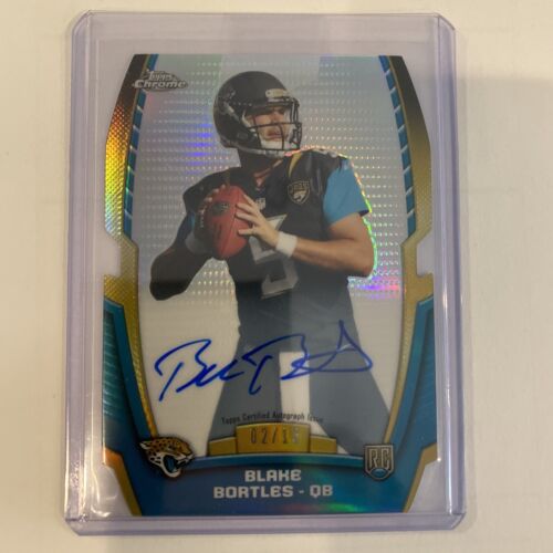 2014 Topps Chrome BLAKE BORTLES UCF Jags RC Refractor Die Cut Rookie Auto #/15 - Picture 4 of 5