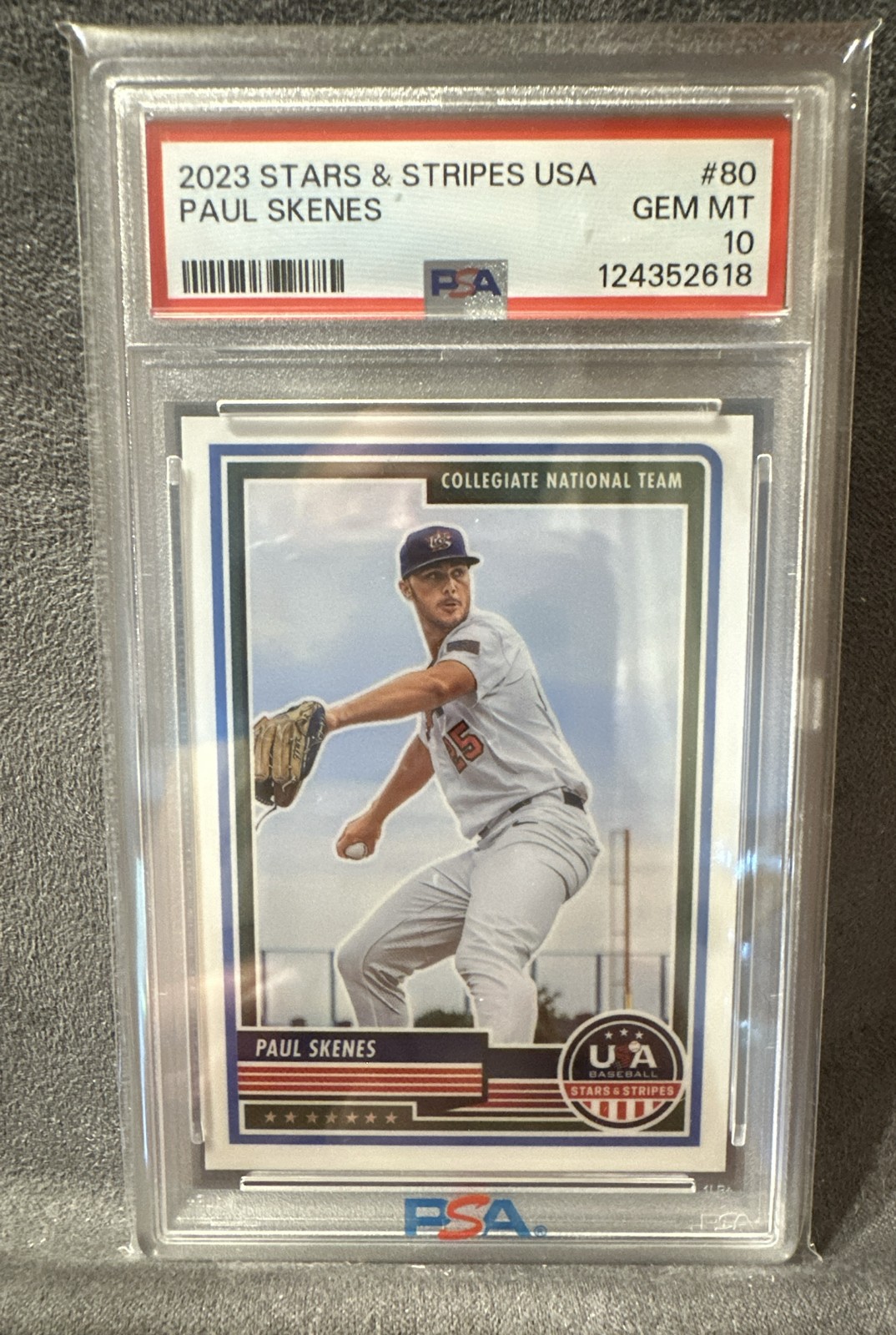 2023 Panini USA Baseball Stars & Stripes - Paul Skenes #80 (RC)🔥PSA 10🔥