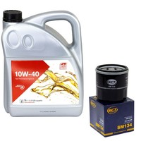 MotoröL Set 10W-40 5 Liter + ÖLfilter SM 134 FüR KIA Rio Stufenheck