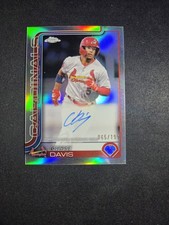2025 TOPPS PRO DEBUT CHASE DAVIS REFRACTOR ON CARD AUTO #065/199! CARDINALS 