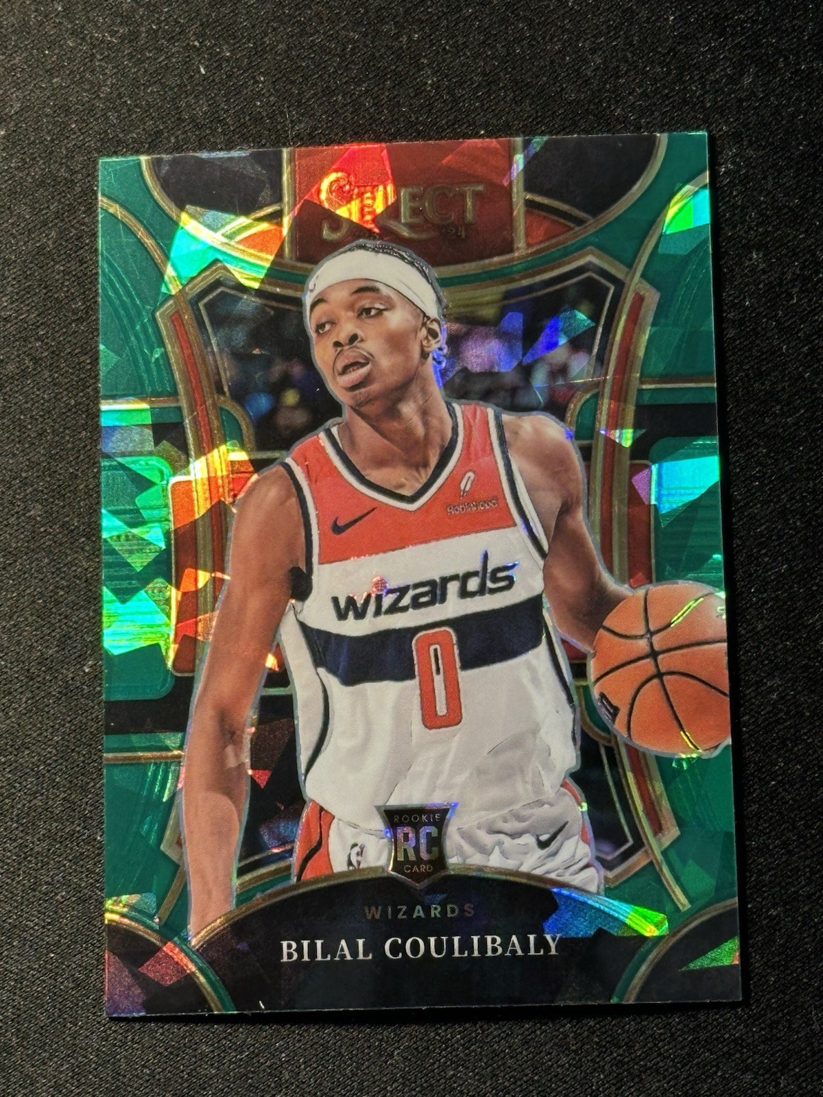 Bilal Coulibaly 2023-24 Select Mezzanine Green Cracked Ice Rookie #304 Wizards