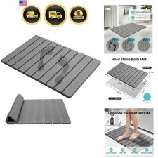 Quick Dry Bath Mat  Foldable Stone Bathroom Mat Quick Dry