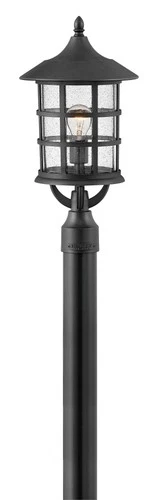 Textured Black LED Outdoor Lantern from the Freeport Coastal Elements Collection - Picture 2 of 2