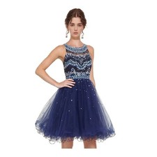 Brand New Short Beaded Prom Dress Evening dress Cocktail New 2-10 in Stock