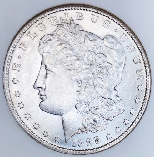 1888 S MORGAN DOLLAR! BLAST WHITE BLAZER MS++++ UNBELIEVABLE COIN! WOW NR #64464