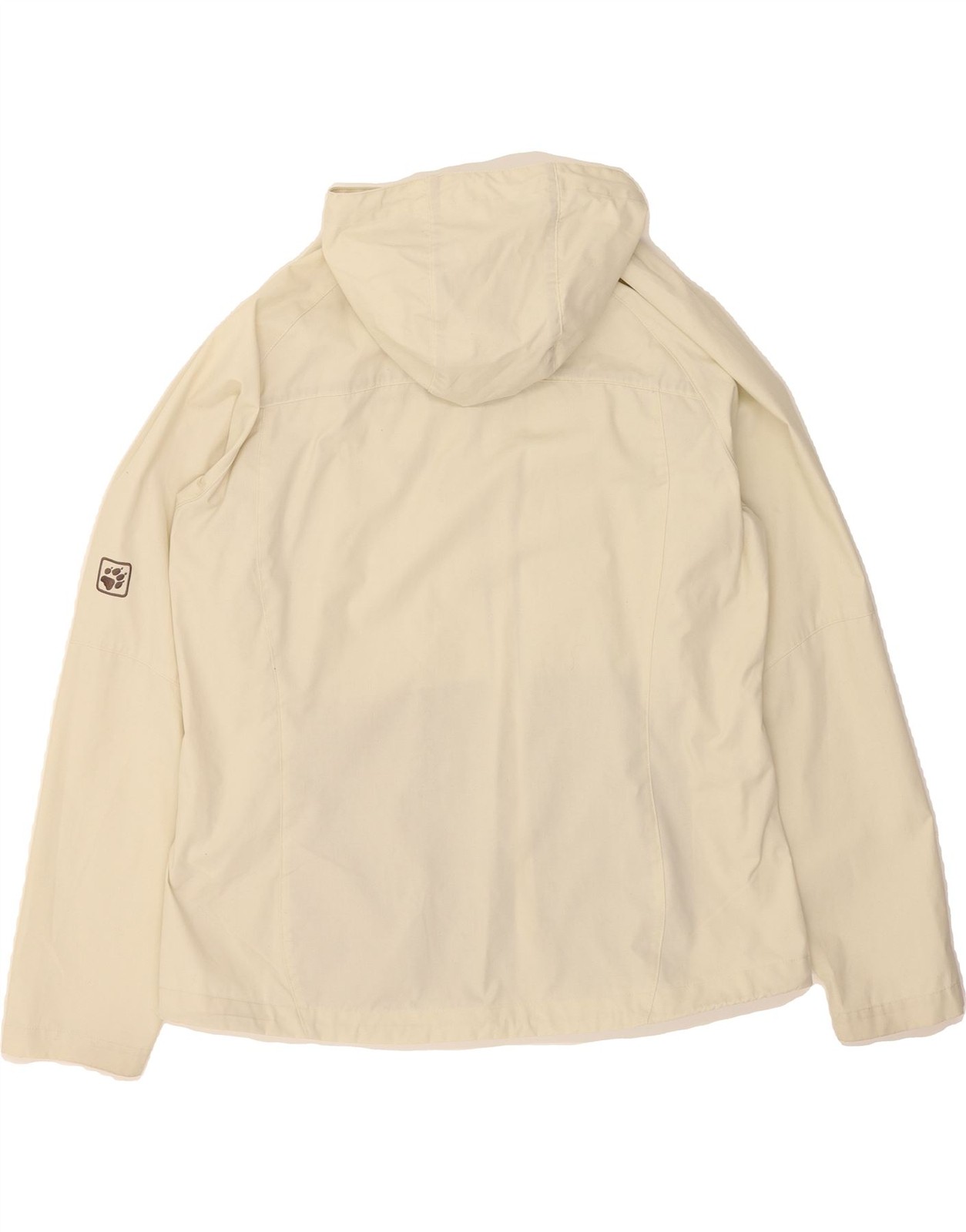 JACK WOLFSKIN Womens Hooded Windbreaker Jacket UK 22/24 2XL Off White DT27 thumbnail 2