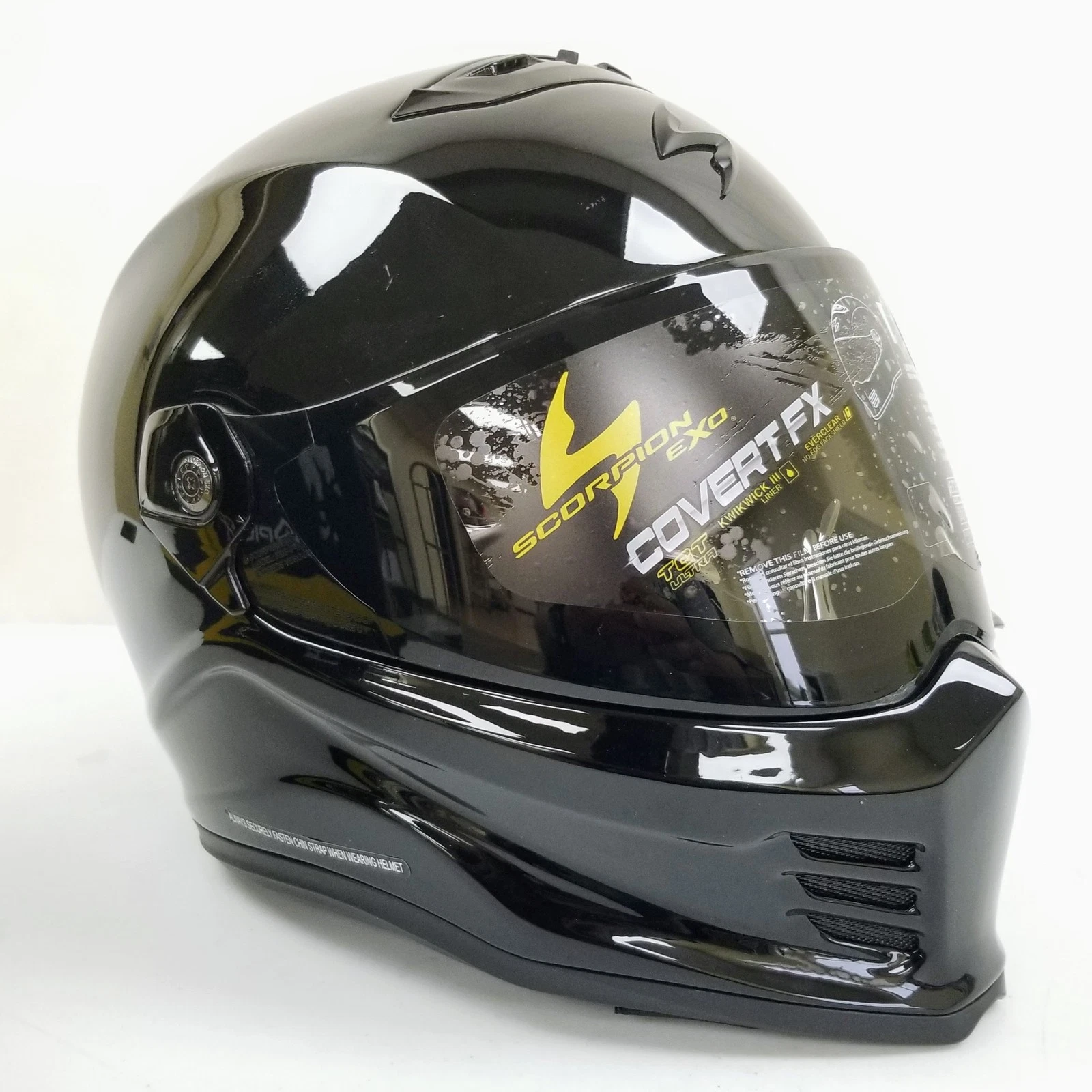 Scorpion Covert Fx Full Face Helmet (Gloss Black, X-Small)