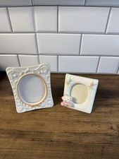 Two Porcelain Picture Frame - One w/ Teddy Be...