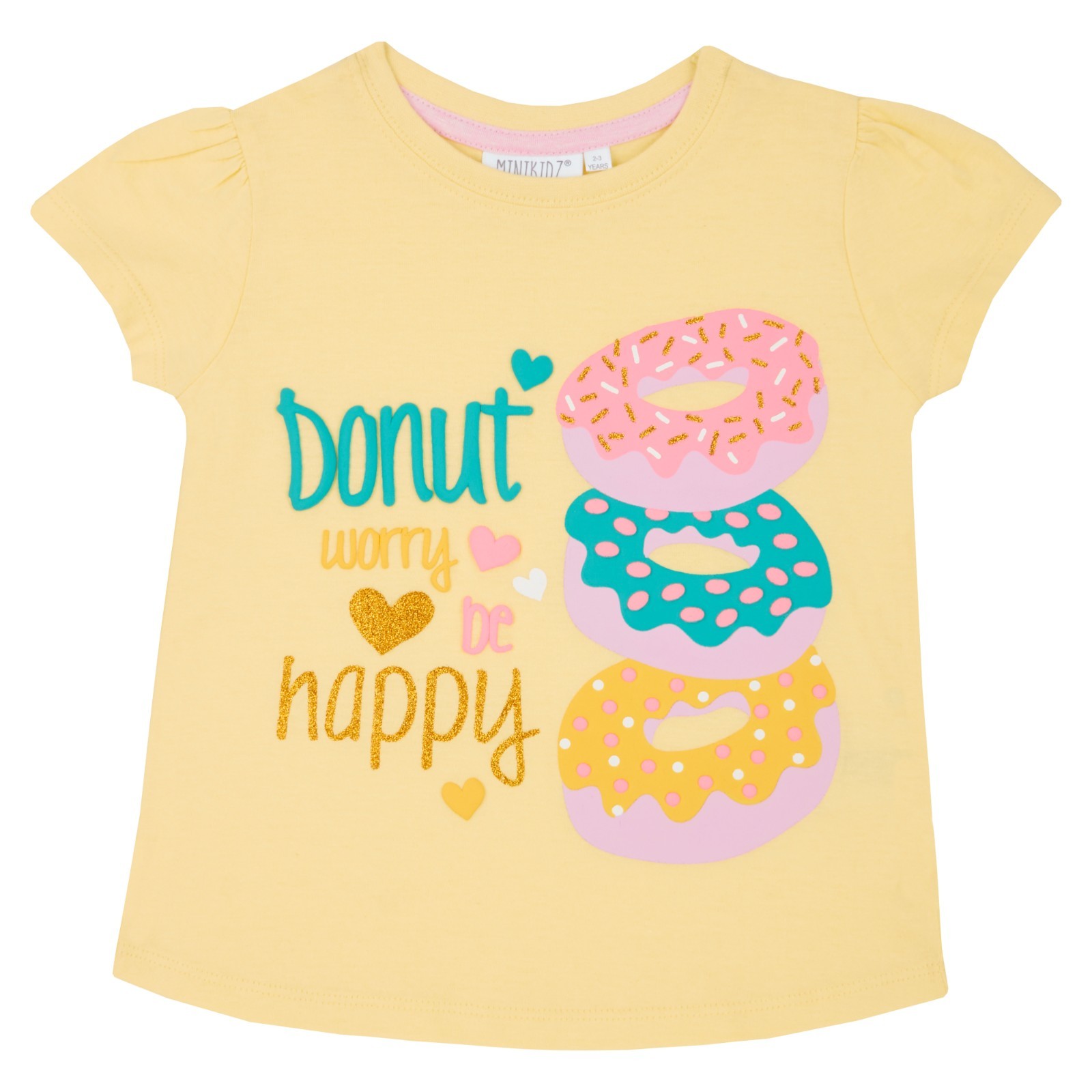 Toddler Infant Girls Summer T-Shirt Short Sleeve Top Cotton Donut 2-3 Years image 2