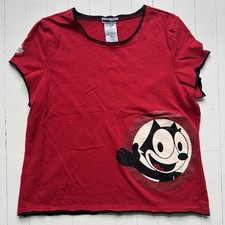 Vintage 2004 Womens Felix The Cat Red Summer ...