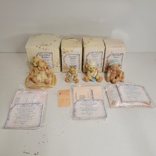 Cherished Teddies Lot Of 4 Enesco Priscilla Hillman Figurines Bears Vtg 90s