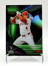 2026 Topps Chrome Black Christian Moore Green Refractor /99 Angels RC