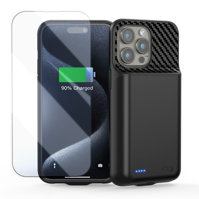13800mAh Battery Case for iPhone 15 Pro Max Portable Protective Charging Case