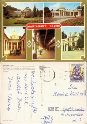Marienbad Mariánské Lázně Casino, Waldquell, Kolonade uvm. 1990