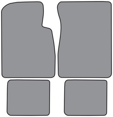 For 59 Galaxie 2DR Retractable Hardtop Floor Mat 4pc (FM36F FM18R) 01 Black Loop