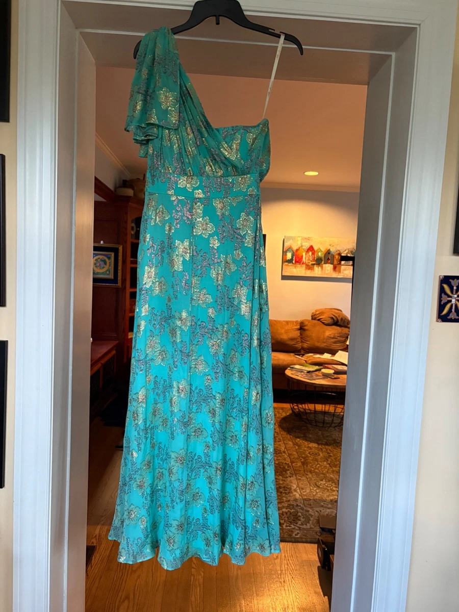 green emerald velvet dress Cotton Halter Maxi Dress with Embroidery by Nay main image 1