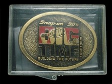 UC09146 NOS VINTAGE 1980s  SNAP-ON TOOLS  SOLID BRASS BELT BUCKLE