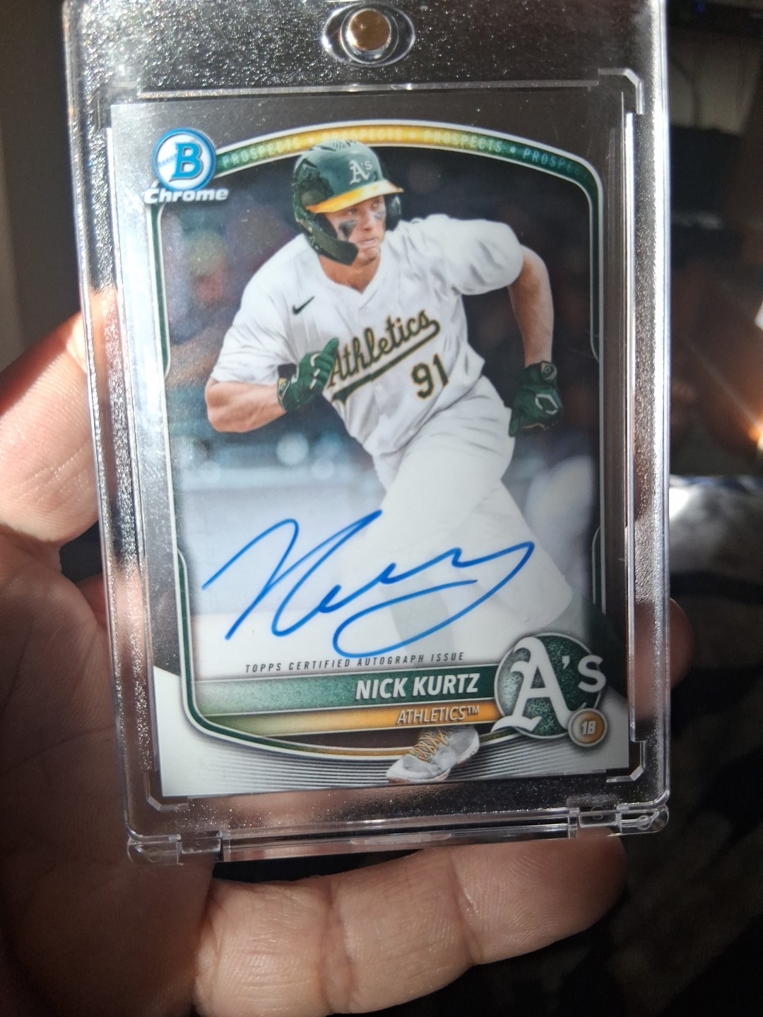 2025 BOWMAN CHROME NICK KURTZ PROSPECT AUTO #CPA-NK  ATHLETICS