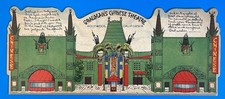 GRAUMAN&rsquo;S CHINESE THEATRE, HOLLYWOOD. DIE-CUT Vintage Oversize Novelty POSTCARD