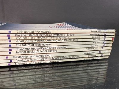 (10) PROGRESSIVE ARCHITECTURE Magazine 1977 Interiors Design Materials Engineer