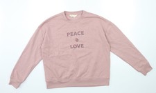Womens UK Size 10 Primark Pink Pullover Sweatshirt