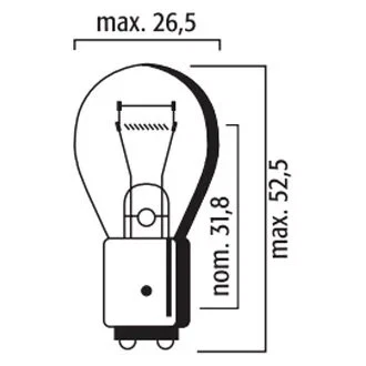 For Dodge B200 Van 1972-1974 Flosser 522902 Halogen Bulbs P21/5W Foto 2 de 2