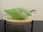Vintage Murano Glass Turtle Figure Green Paperweight  8” Read — photo 10