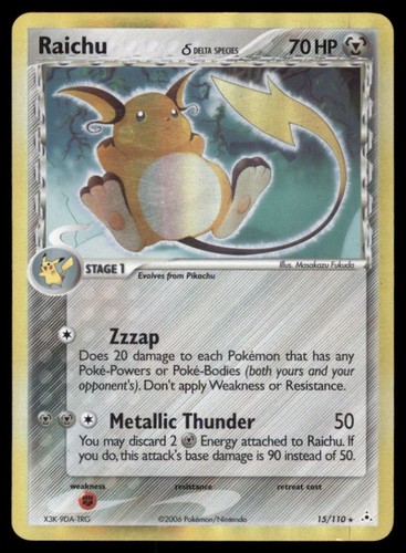 Raichu 15/110 Holo Holon Phantoms Pokemon Card