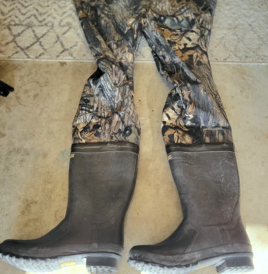 Hodgman Wadewell Mossy Oak 2ply Chest Canvas Waders Size 11 Duck Hunting Fishing - Image 4 of 4