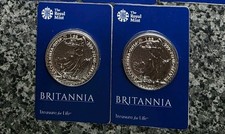 2016 1 oz Silver Britannia coin x 2 in blister.Royal Mint.